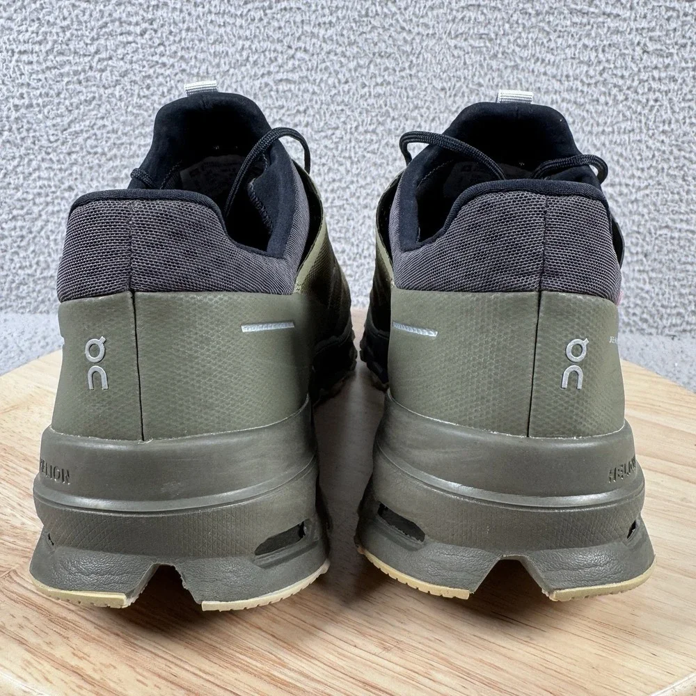 On Cloudultra Mens Size 12 Olive Green Trail Running Hiking Shoes NO INSOLES